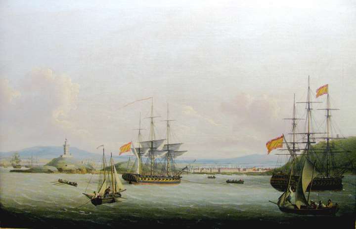 The Spanish Frigate ‘San Carlos’ off Port Mahon